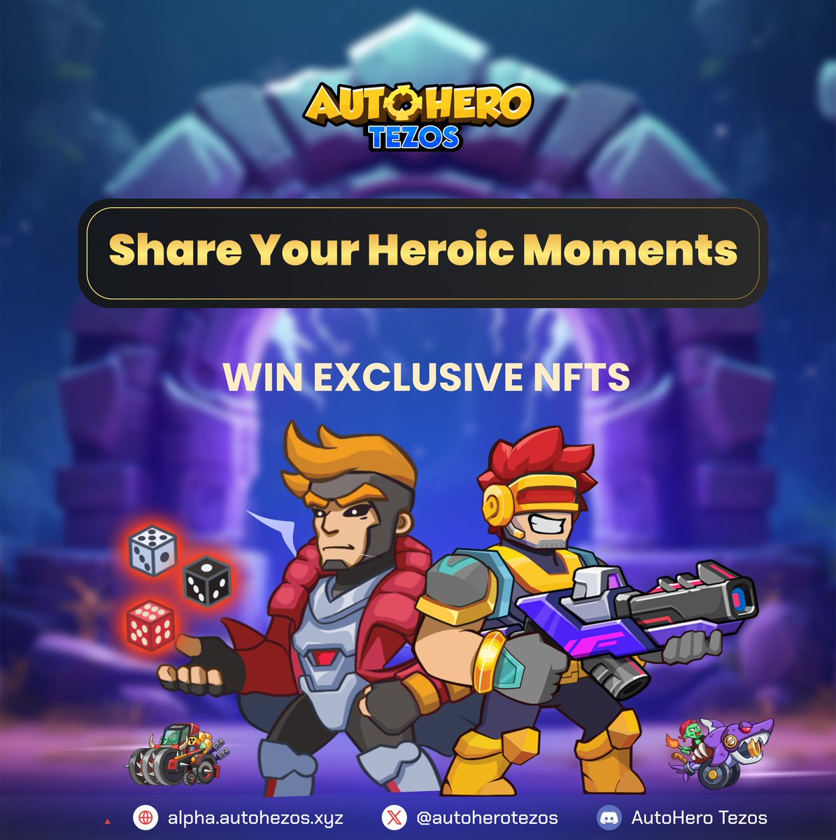 Ready to be rewarded?
We will randomly select 10 lucky players who share their gameplay moments to win exclusive in-game NFTs.

Event period: May 05 – May 15.
Winners will be announced shortly after the event ends.
Capture greatness. Claim your prize.