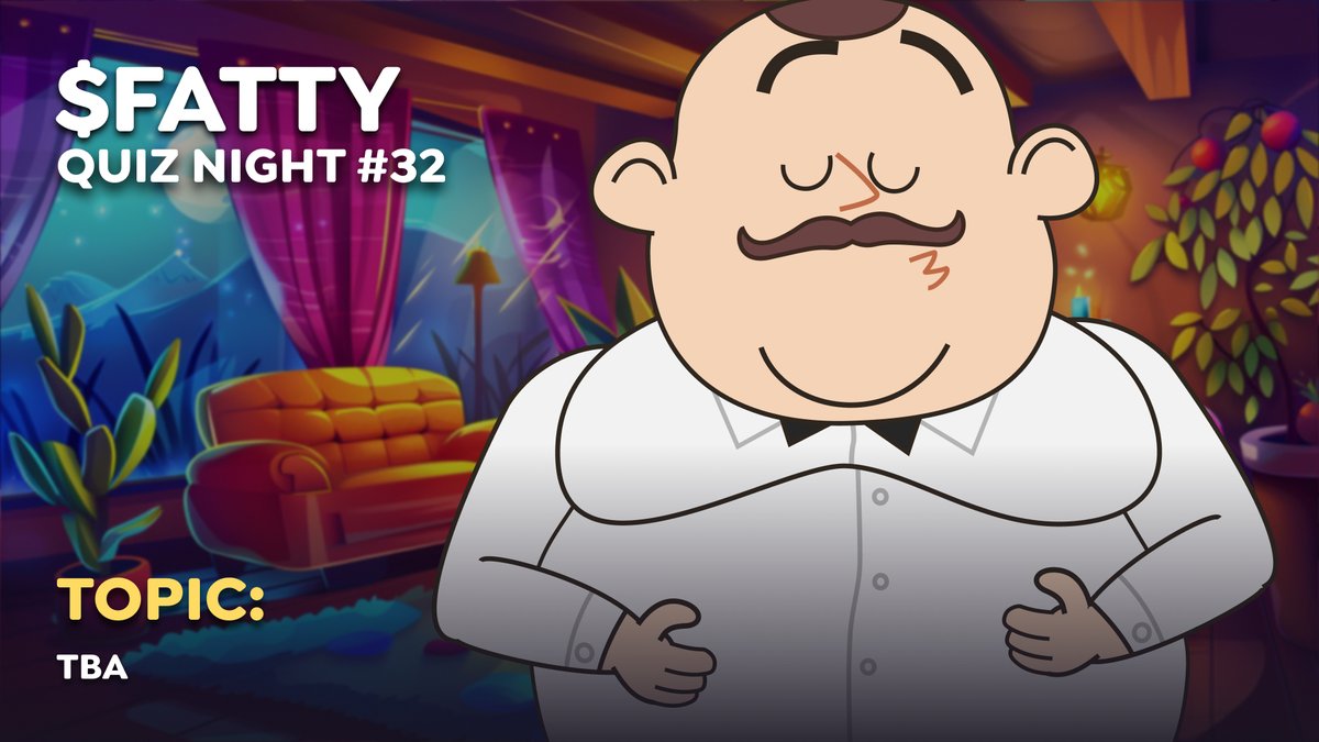 FATTY | Presale Live (@fatty_io) on Twitter photo π© QUIZ NIGHT #32! π©
ποΈ Start: May 5th at 19:00 UTC
β Topic: TBA
π 18 questions β 12 seconds per answer
π Top 10 get a Discord role, Top 100 earn Zealy XP
Don't forget to screenshot your results! πΈ
π More info: discord.com/channels/12257β¦
#FATTY #QuizNight #Community #Web3 π© QUIZ NIGHT #32! π©
ποΈ Start: May 5th at 19:00 UTC
β Topic: TBA
π 18 questions β 12 seconds per answer
π Top 10 get a Discord role, Top 100 earn Zealy XP
Don't forget to screenshot your results! πΈ
π More info: discord.com/channels/12257β¦
#FATTY #QuizNight #Community #Web3