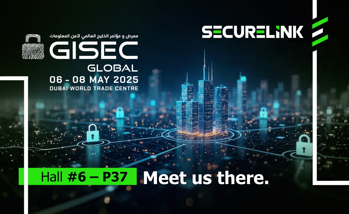 🔒One day to go!
SecureLink is set to unveil powerful 𝐑𝐢𝐬𝐤 𝐒𝐭𝐫𝐚𝐭𝐞𝐠𝐢𝐞𝐬 at GISEC GLOBAL 2025, focusing on 𝐆𝐨𝐯𝐞𝐫𝐧𝐚𝐧𝐜𝐞, 𝐑𝐢𝐬𝐤, 𝐂𝐨𝐦𝐩𝐥𝐢𝐚𝐧𝐜𝐞, and 𝐎𝐩𝐞𝐫𝐚𝐭𝐢𝐨𝐧𝐚𝐥 𝐑𝐞𝐬𝐢𝐥𝐢𝐞𝐧𝐜𝐞. Stop by Hall #6 – P37!

securelinkme.net/events/v2/Secu…