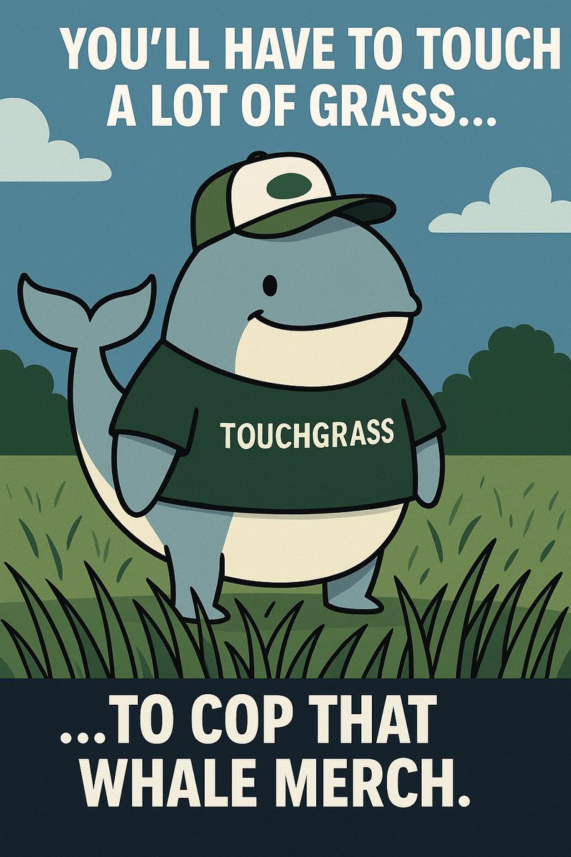 TOUCHGRASSHQ's tweet image. Hey just wanted to stop in say wassup it’s 5am here can’t stay awake much longer. But we got NEW merch coming soon…whale access only… AND a portion will go to OneTreePlanted #CryptoWithAPurpose