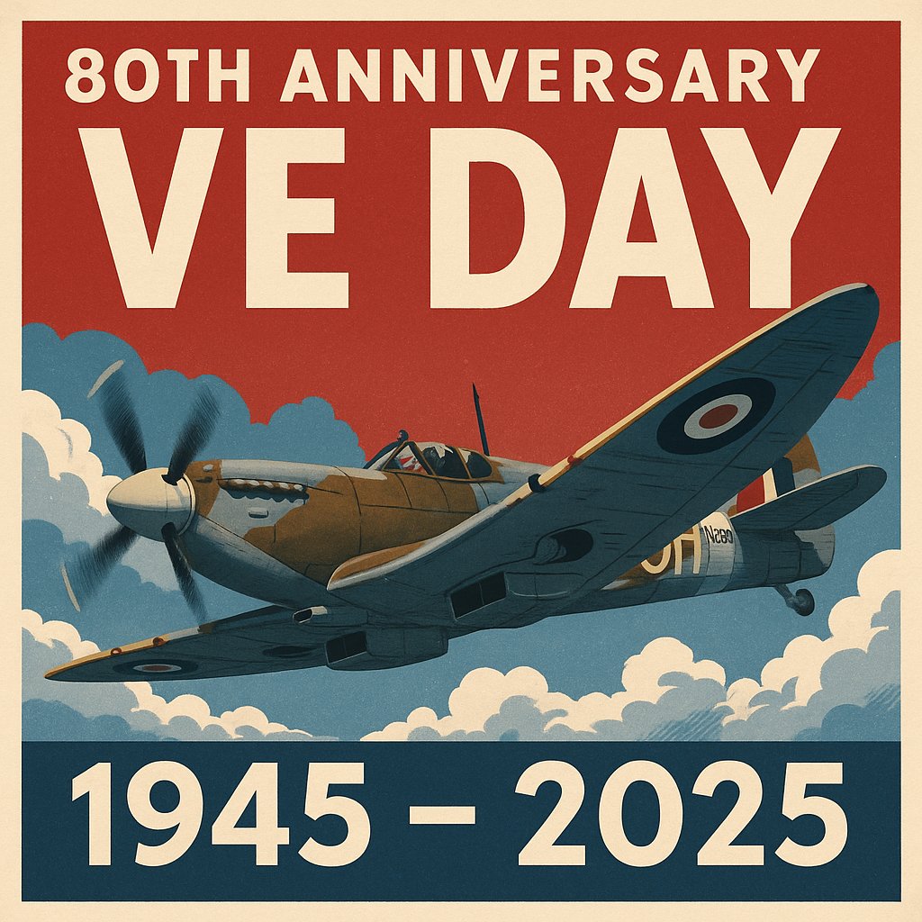 Today we honour 80 years since VE Day.
The war ended in Europe, but the legacy lives on.
🇿🇦 We’re proud to be restoring a piece of that history — South Africa’s #Spitfire5518.

#VEDay80 #WWII #Spitfire #Heritage #LestWeForget