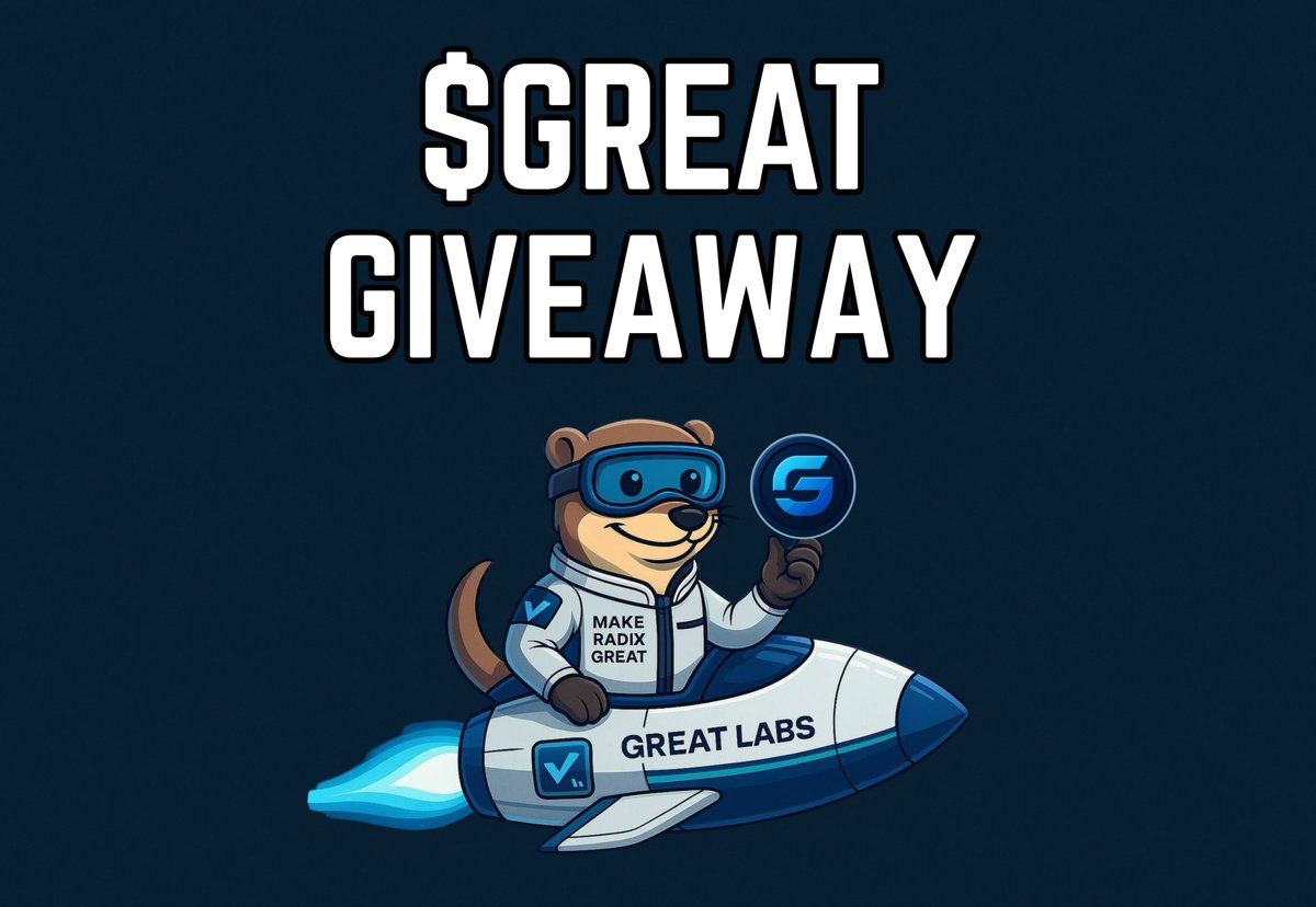 To start off this week the best way, we're doing a giveaway! 🔥🎁

The winner will receive 500k $GREAT

To participate:
1️⃣Follow <a href="/greatlabsradix/">GREAT.xrd | Great Labs</a> 
2️⃣Like and repost this post.
3️⃣Reply to this post with your Radix wallet address.

The giveaway ends in 48 hours. 
Good luck everyone!