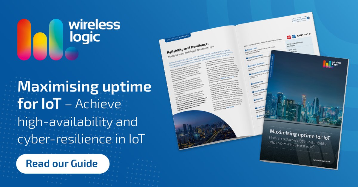 wirelesslogic's tweet image. Maximising IoT uptime starts with asking the right questions.

Download our whitepaper to discover what best-in-class IoT resilience really looks like and how to hold your provider accountable.

eu1.hubs.ly/H0jNYGh0

#NetworkResilience #IoTConnectivity #CyberSecurity
