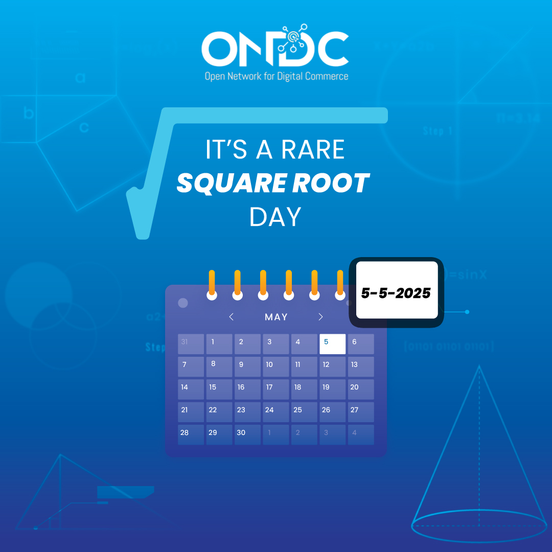 ONDC_Official's tweet image. It’s a rare kind of symmetry
Today is 5/5/25 → and √25 = 5
That makes it Square Root Day!
Only happens 9 times a century — so make it count.
#SquareRootDay #FunWithMath #PerfectSquare #RareDates #MathNerd #5x5Equals25 #CalendarTrivia #NumberNerds #DateGeeks #MathIsCool
