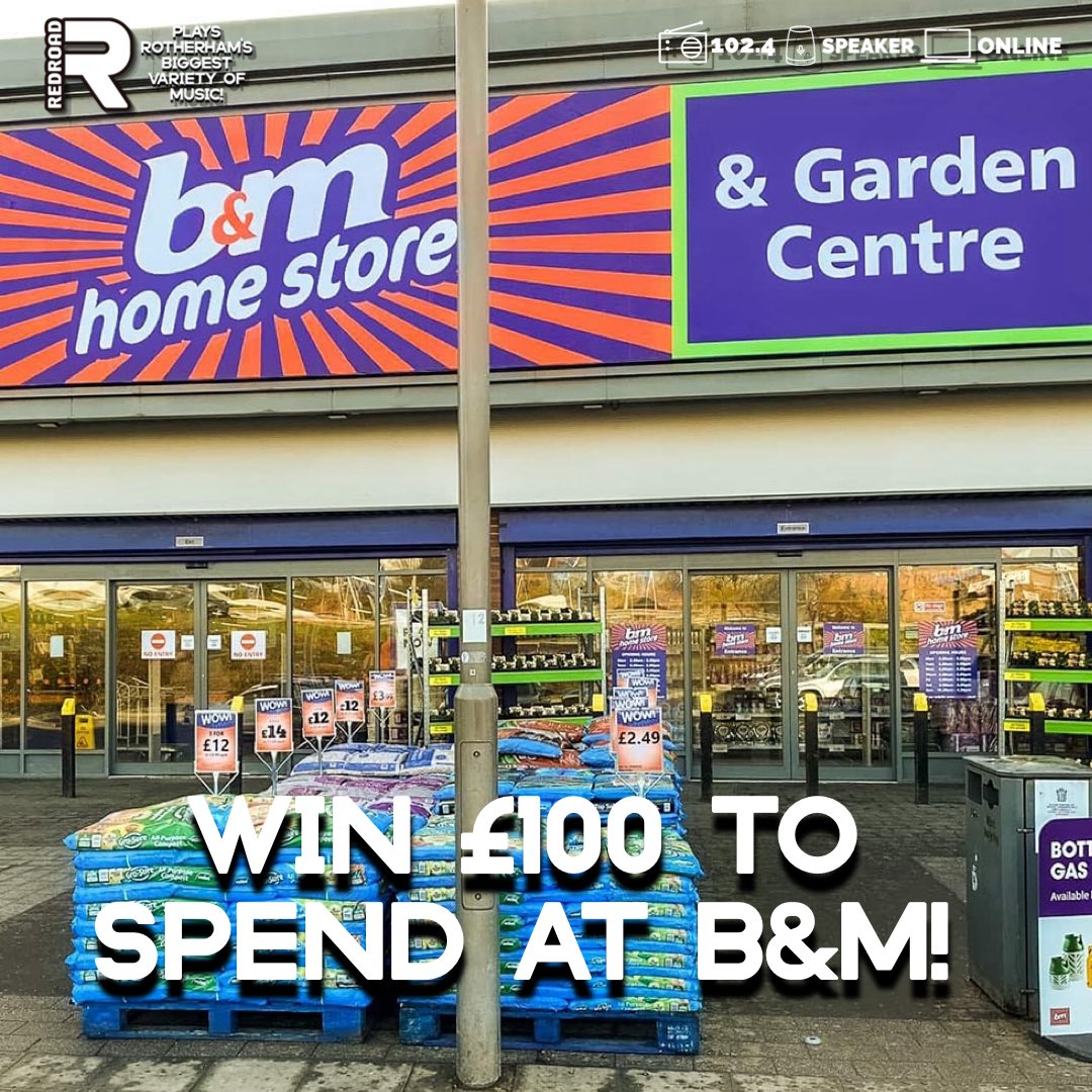 Redroad FM (@redroadfm) on Twitter photo Thanks to our friends at <a href="/bmstores/">B&M Stores</a>! We have an incredible £100 voucher to giveaway to one lucky listener on this super Bank Holiday Monday.
Listen in to the Community Show with Dave Underwood this afternoon from 2pm for all the details and your chance to win! Thanks to our friends at <a href="/bmstores/">B&M Stores</a>! We have an incredible £100 voucher to giveaway to one lucky listener on this super Bank Holiday Monday.
Listen in to the Community Show with Dave Underwood this afternoon from 2pm for all the details and your chance to win!