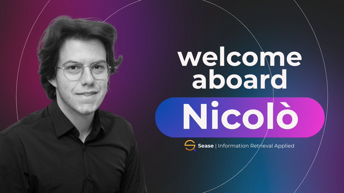 Sease (@seaseltd) on Twitter photo Excited to welcome Nicolรฒ Rinaldi to the team as Junior Software Engineer/Data Scientist!  
Welcome, Nicolรฒ!
sease.io/about/nicolo-rโฆ Excited to welcome Nicolรฒ Rinaldi to the team as Junior Software Engineer/Data Scientist!  
Welcome, Nicolรฒ!
sease.io/about/nicolo-rโฆ