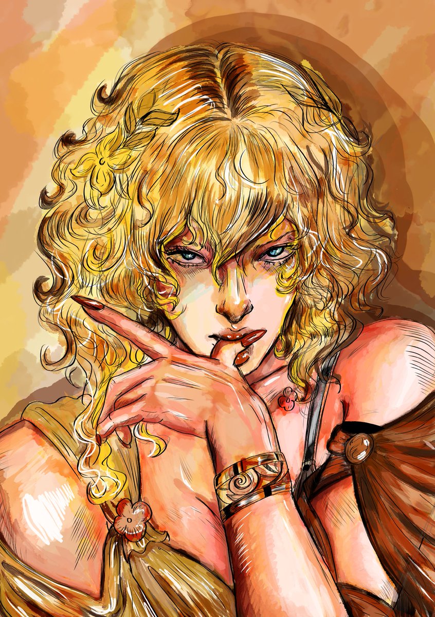 I tried a different style since I'm a bit lazy to spend time to colour properly 🫠
#HonkaiStarRail #Aglea