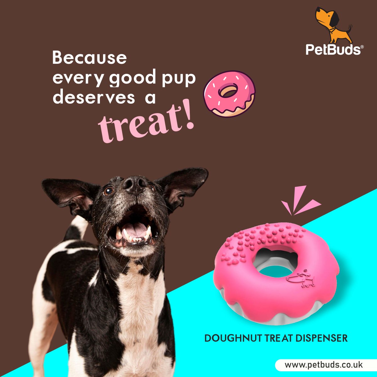 petbudsuk's tweet photo. This toy = playtime + snacks = best day ever 🍩🐶
Tag a dog parent who needs this in their life!
#PetBuds #DogToys #DogTreats #BestDayEver #PupPlaytime #DogLovers #FurryFriendFun #SpoilYourDog #HappyPup https://t.co/nkfewLLL39