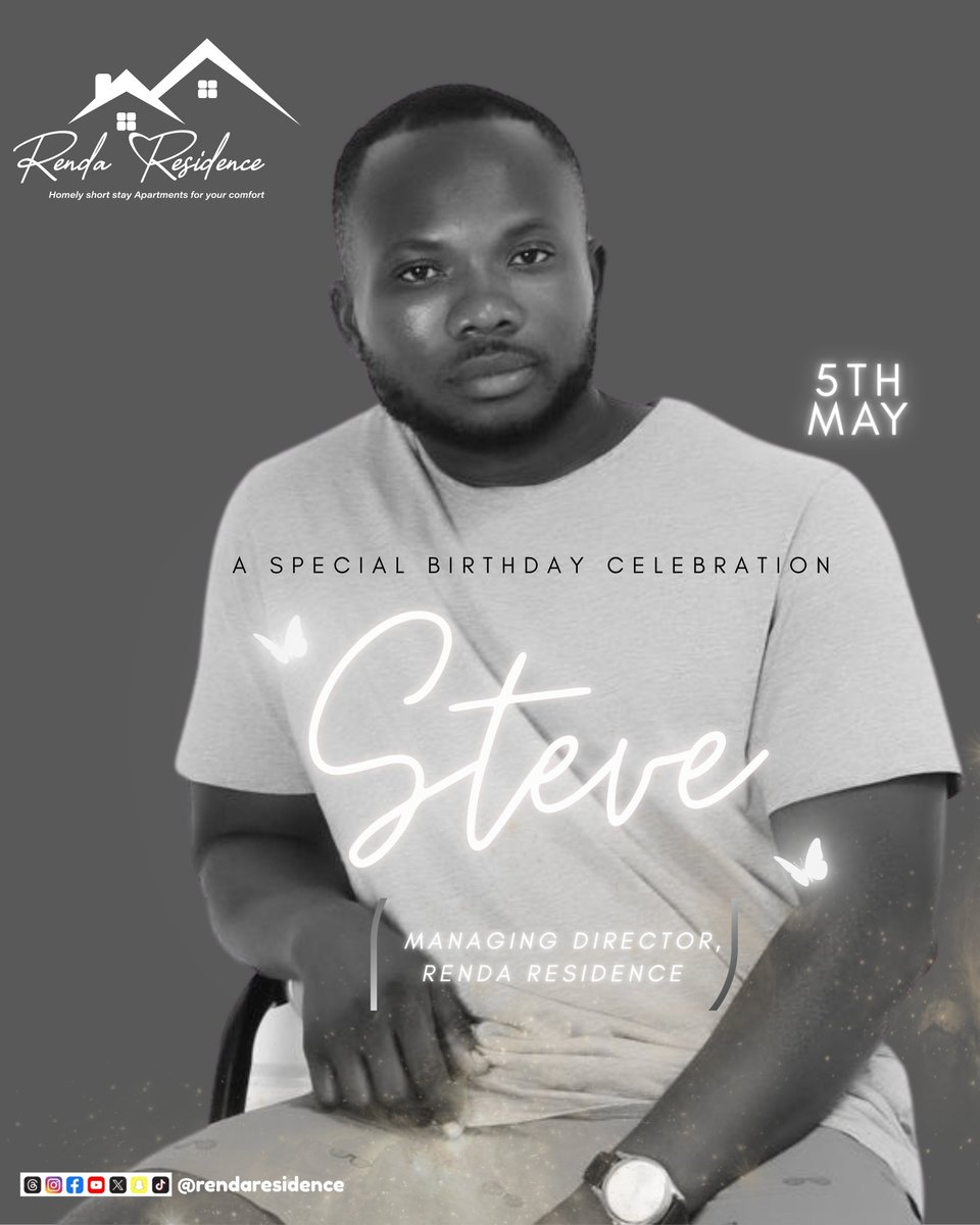 Happy Birthday to Steve, our amazing Managing Director!
Your vision and leadership inspire us every day.
Wishing you joy, health, and continued success!

#HappyBirthdaySteve #RendaResidence #LeadershipMatters