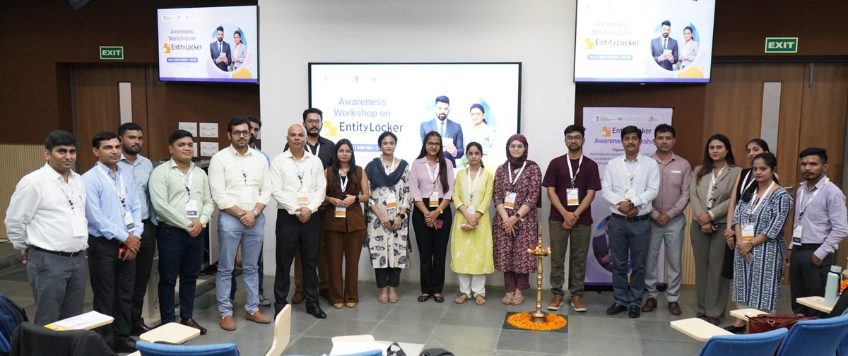 GoI_MeitY's tweet image. A workshop on Entity Locker was held today (May 5, 2025) at @IIITDelhi . Officials from @NeGD_GoI delivered a detailed presentation on the initiative, followed by an engaging discussion on its potential use cases for startups. 
#DigitalIndia #EntityLocker @digilocker_ind