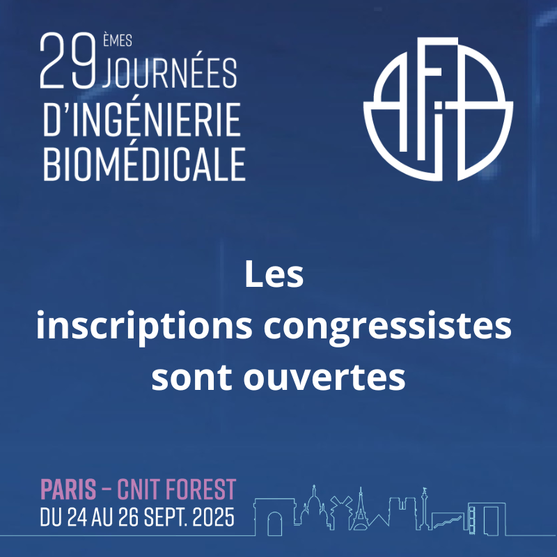 🚨 Les inscriptions congressistes aux 29èmes Journées d'ingénierie biomédicale 2025 sont ouvertes !
Soyez les premiers à vous inscrire 👉 afib-congres.fr

📅 24, 25 et 26 sept. - Paris
#afib2025 #ibm #biomedical #evenement #AFib