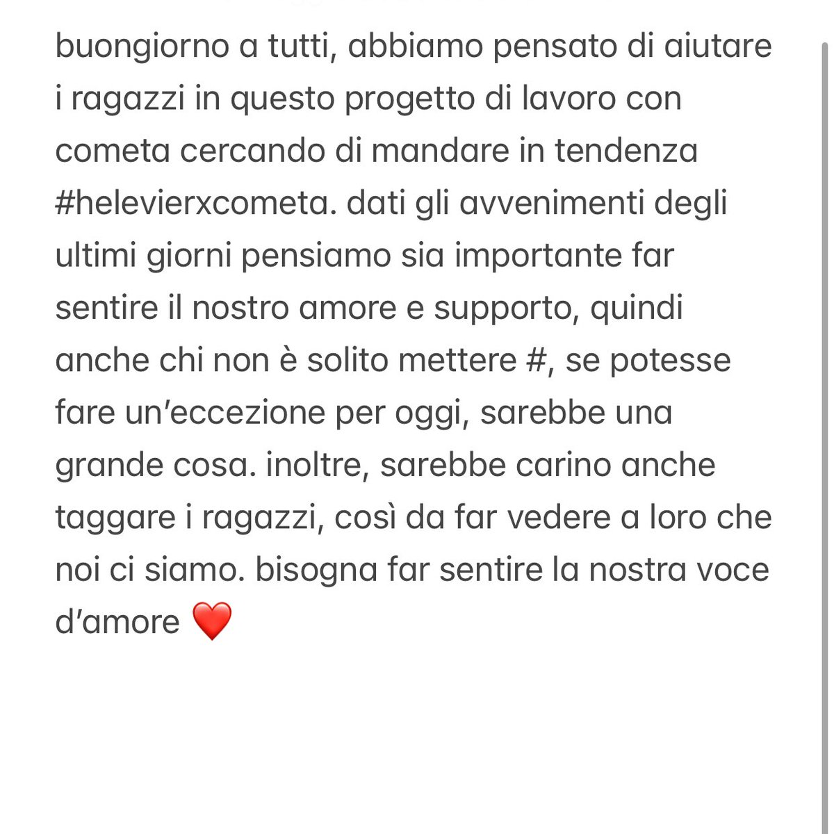 sunrisemiele's tweet photo. riempiamo questo social d’amore con #helevierxcometa 
✨ https://t.co/fKRsm2eXjp