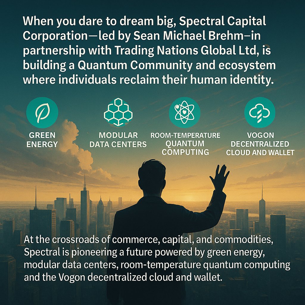 bozenna's tweet image. Spectral is pioneering a future powered by green energy, modular data centres, room-temperature quantum computing, and the Vogon decentralised cloud and wallet at the crossroads of commerce, capital, and commodities.

#greenenergy, #datacentres, #decentralizedcloud,  $FCCN,