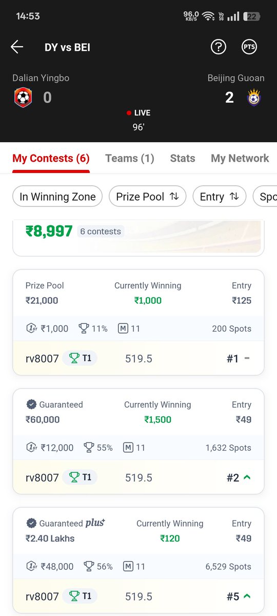 dinesh11mdc's tweet photo. Last Minute 👉 No Luck Again

#Dream11 #SRH #DC https://t.co/FVOHohlP7c