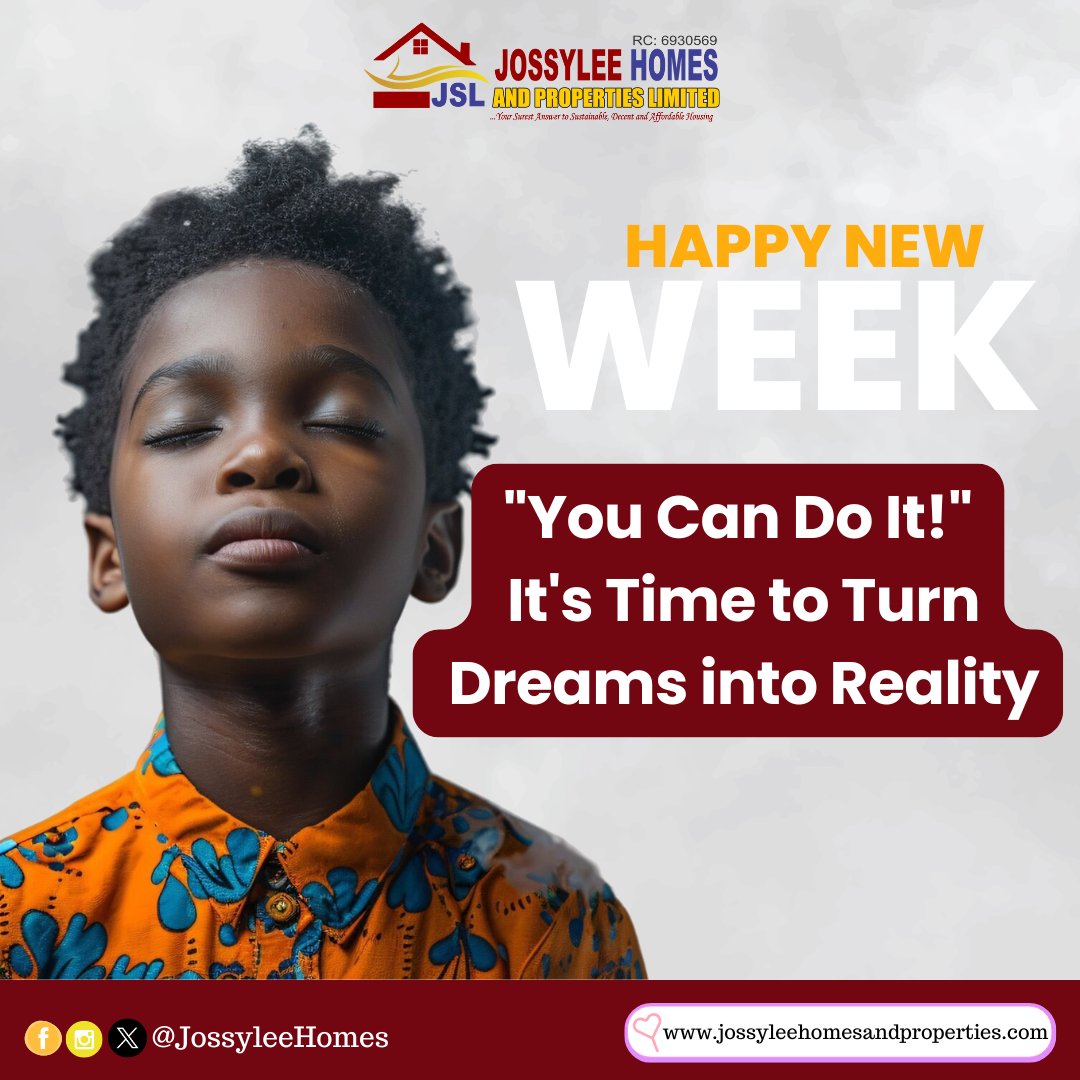 JossyleeH61876's tweet photo. "You Can Do It!" – It's Time to Turn Dreams into Reality

That dream of owning your perfect home or making a smart real estate investment? This week, let's take those dreams and turn them into actionable goals. https://t.co/oLwSLmSD5n