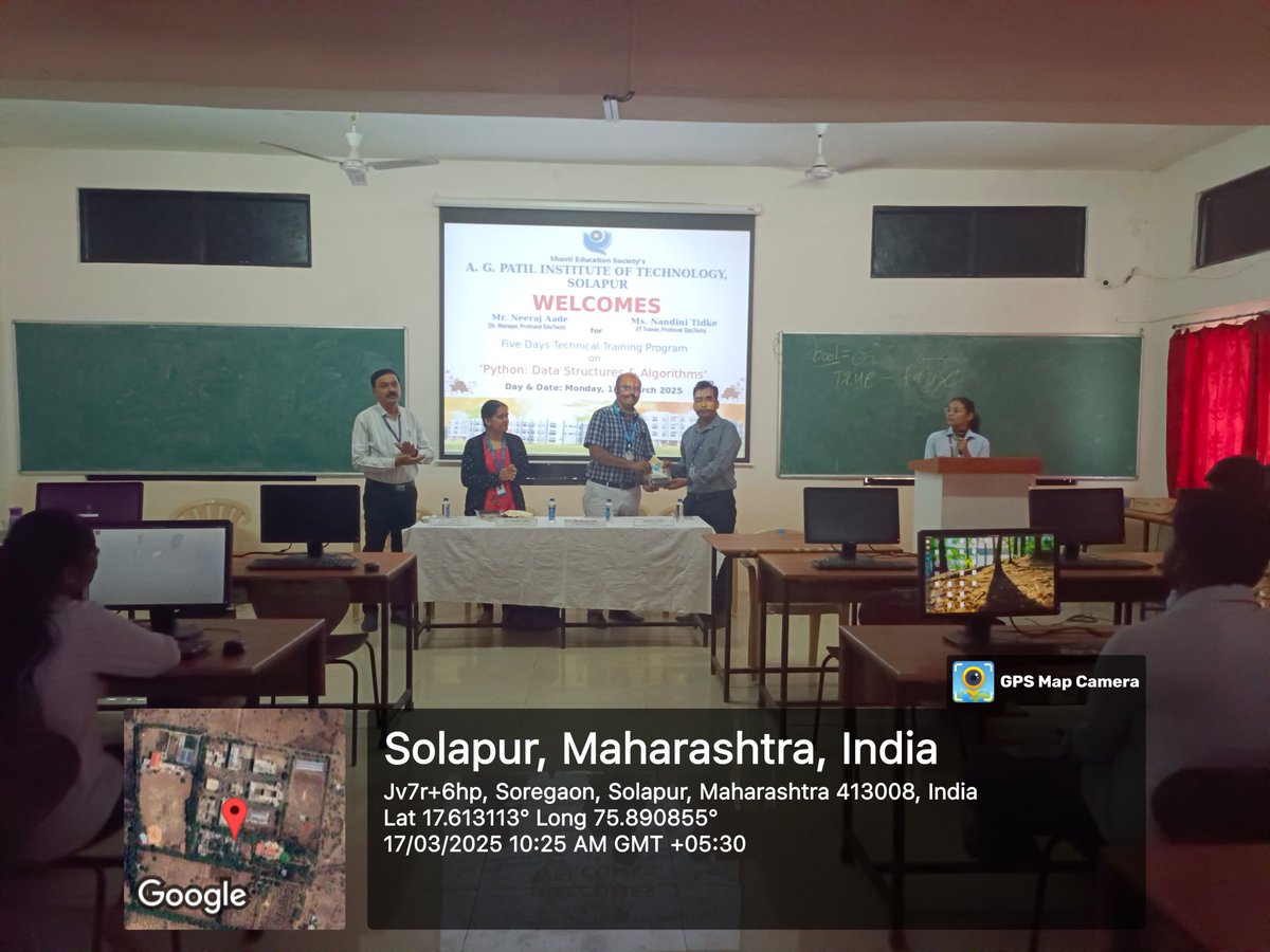AInstitute70351's tweet image. AGPIT’s T&P Cell successfully conducted Phase I of the Technical Training Program on "Python: DSA" for 3rd Year Computer Engineering students—equipping them with coding skills and problem-solving foundations for future career success.
#AGPIT #PythonDSA #PlacementPrep #SkillUp