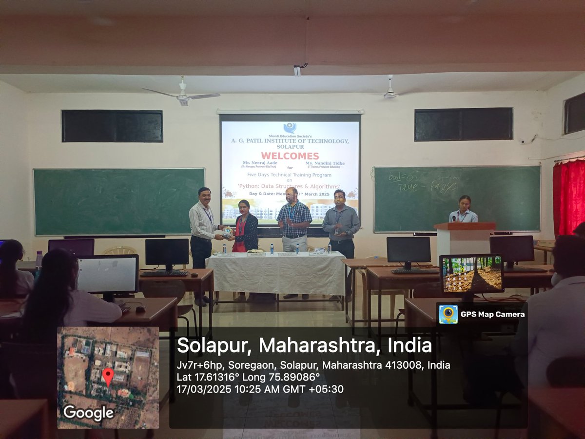 AInstitute70351's tweet image. AGPIT’s T&P Cell successfully conducted Phase I of the Technical Training Program on "Python: DSA" for 3rd Year Computer Engineering students—equipping them with coding skills and problem-solving foundations for future career success.
#AGPIT #PythonDSA #PlacementPrep #SkillUp