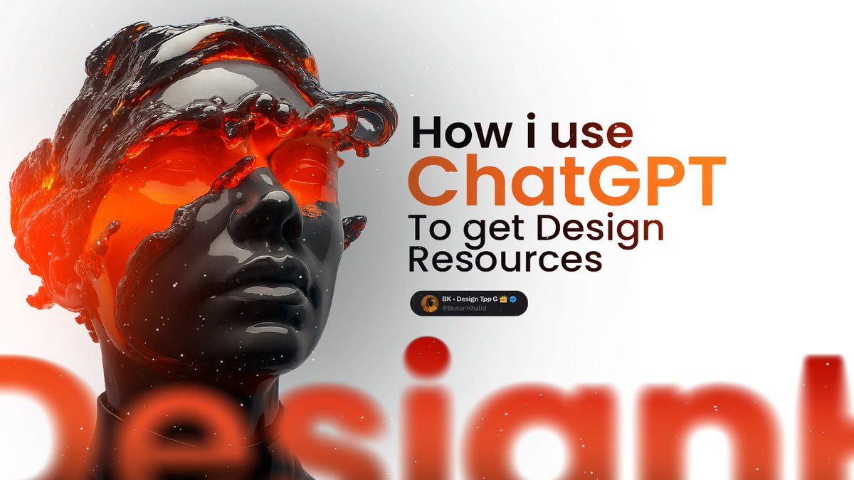 This is the design workflow no one told you about.🤯🔥

How I get design resources using ChatGPT 🧵

As a designer, I’ve found crazy-efficient ways to get or recreate assets using ChatGPT and an any image generation tool.

Let me show you how. 🧡👇