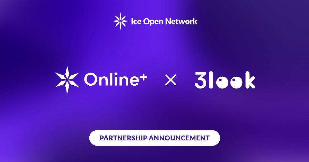 🤝 We’re thrilled to welcome <a href="/3look_io/">3look</a> to Online+ and the Ice Open Network ecosystem!

As a Web3 content creation hub, #3look empowers users to create with their digital assets, earn rewards for original content, and participate in a thriving SocialFi meme economy where creators