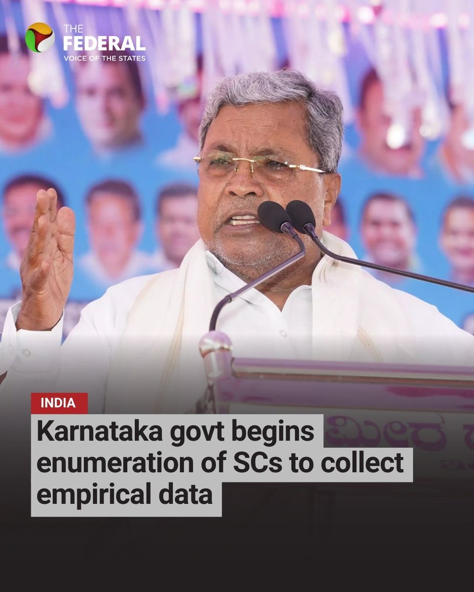 TheFederal_News's tweet photo. According to #Karnataka CM #Siddaramaiah, the report has to be submitted in 60 days, as the purpose of this exercise is to prepare #empiricaldata on 101 castes in the #ScheduledCaste list.

Read more: https://t.co/gpBdJRjnwE https://t.co/rcA627iofC