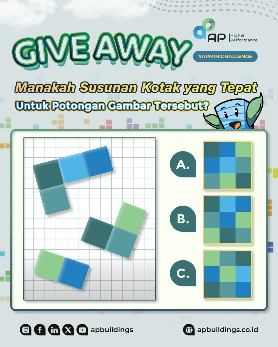 apbuildings's tweet image. GIVEAWAY ALERT!

Halo, #APFriends! Ikutan Giveaway dengan jawab #APMiniChallenge di atas, yuk! Ada e-money senilai 50k buat kamu lho yang beruntung. Gimana caranya? Gampang banget!