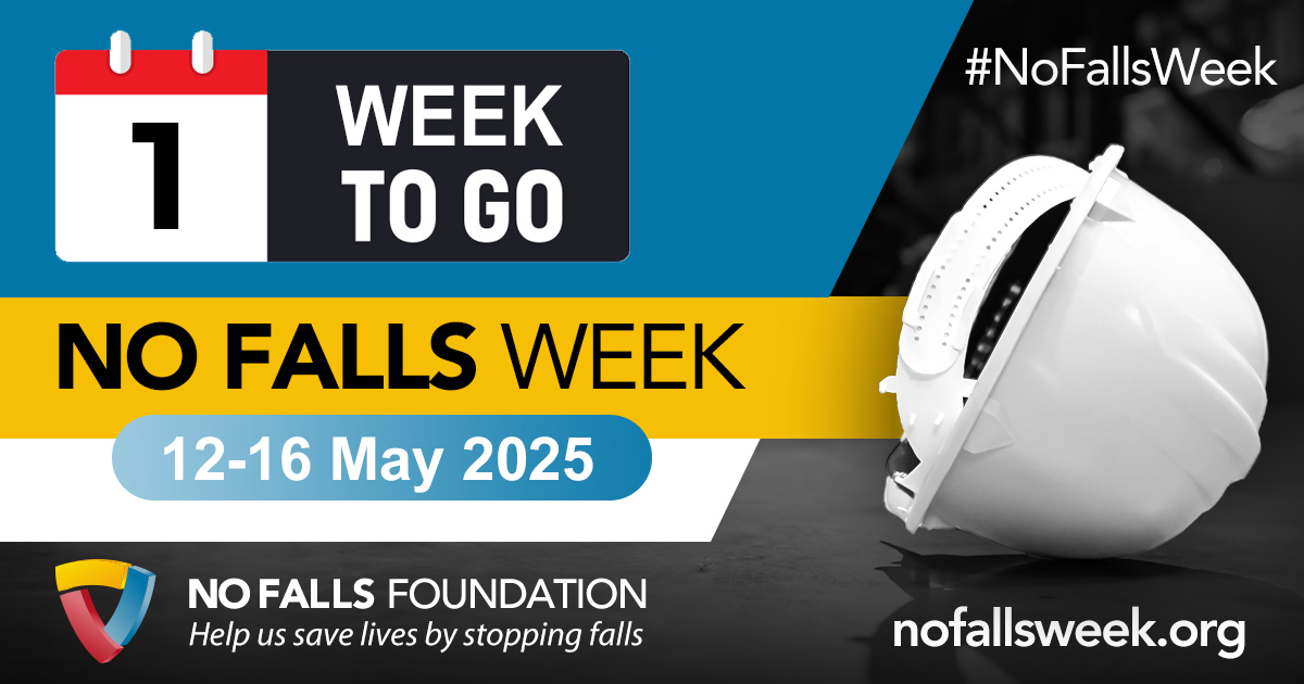 Only 1 week to go until #NoFallsWeek, are you joining us? It's never too late to join us and help shine a spotlight on height safety.

Sign up here: nofallsweek.org/get-involved/

Already signed up? Tell us what you’re planning: ecs.page.link/TVLhF
#NoFallsWeek
