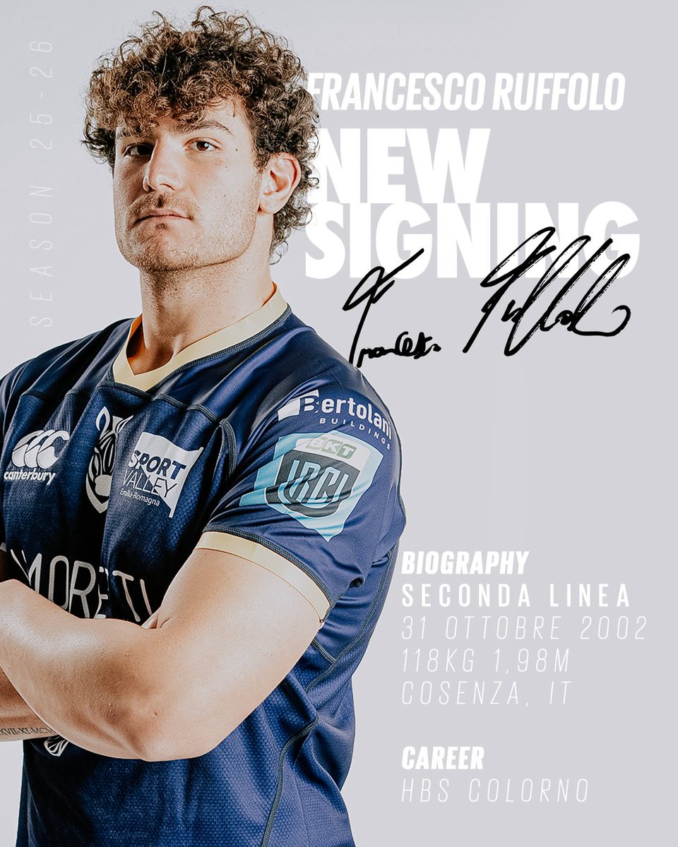 Francesco Ruffolo sarà a tutti gli effetti una Zebra per la prossima stagione sportiva!🦓💛💙
#WeAreZebre #NewSigning
