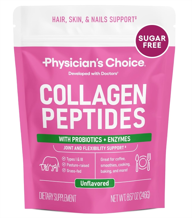 12. Péptidos de Colágeno

Después de los 40, tu cuerpo produce menos colágeno cada año.

Lo agrego a mi café de la mañana para la salud articular, una recuperación más rápida y mayor elasticidad en la piel.

La clave es la constancia. Los beneficios se acumulan con el tiempo.