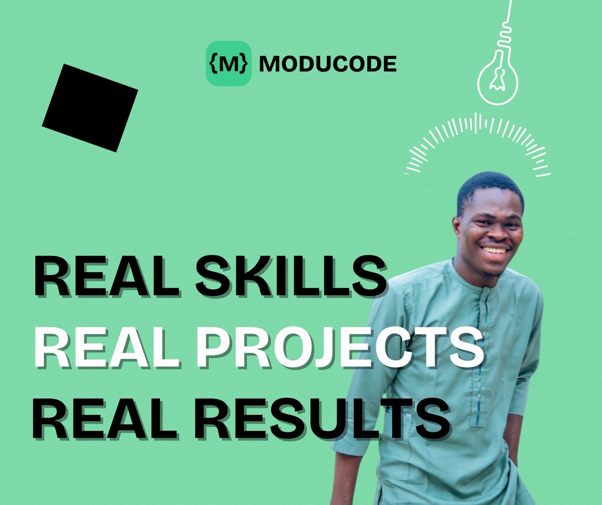 joinmoducode's tweet image. Our programs are built for the future of work. 

From Day 1, you work on projects that reflect real-world challenges.

👉 Hands-on. 👉 Industry-Aligned. 👉 Internship-Focused.

Be job-ready. Be future-ready. 

#TechAfrica #ModucodeExperience #DigitalSkills