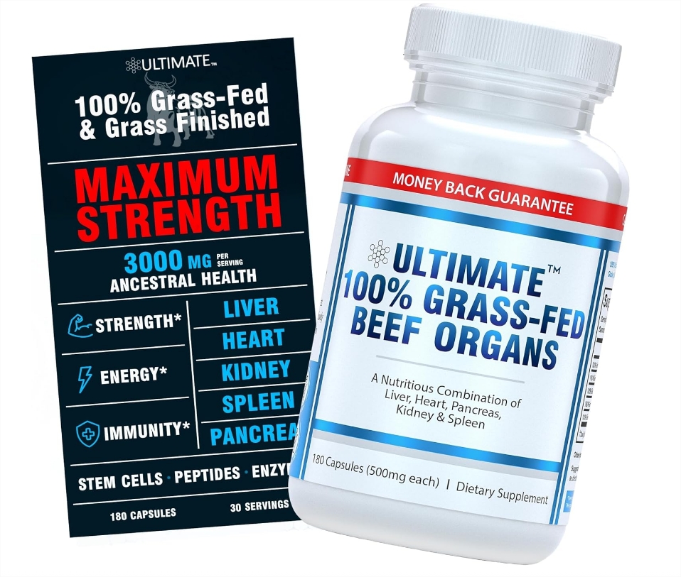 13. Órganos de Res

Nuestros antepasados sabían algo que la nutrición moderna olvidó: las vísceras contienen nutrientes concentrados.

Mi suplemento DEFINITIVO de órganos de res 100 % alimentados con pasto aporta estos beneficios sin el sabor desagradable.

Pruébalo para mejorar