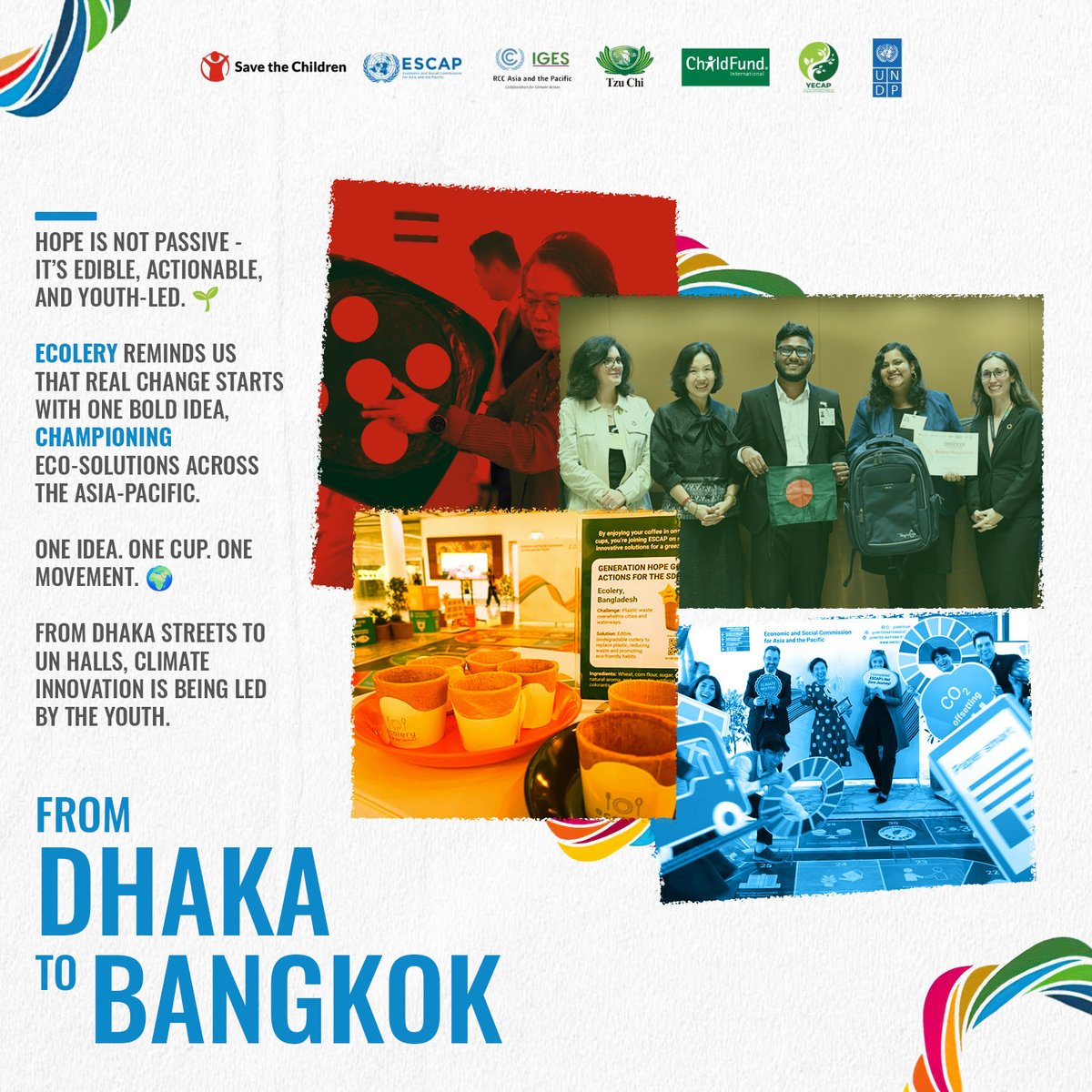 One idea. One cup. One movement. 📷
From Dhaka streets to UN halls, the youth are leading climate innovation.

#YouthForClimate #ClimateInnovation #NetZeroJourney #GenerationHope #GenerationHopeGoals