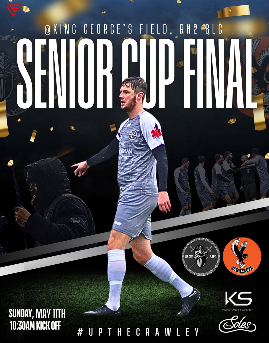SENIOR CUP FINAL 🏆‼️ CAN WE DO THE TREBLE?!

Big day out for the club, we are calling on the as crawley family to come and get us over the line 🙏

🏆 - Senior Cup Final
🗓 - Sunday 11th May 
⏱ - 10.30am kick off
🏟 - King George’s Field, RH2 8LG
🎟️ - Free Entry 

#UTS ⚽️🙌🏽❤️