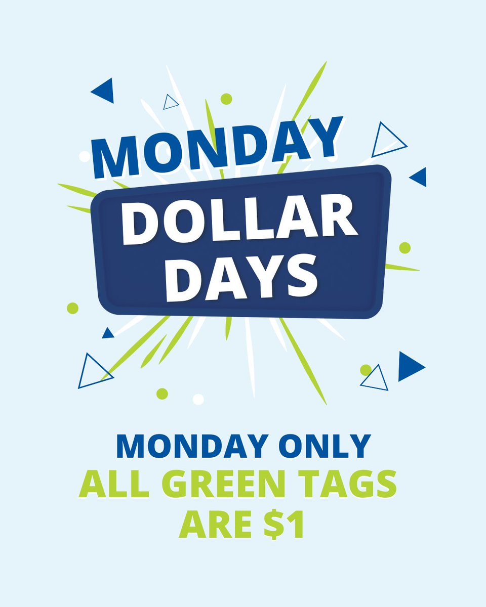 Today only, all GREEN tag items are just $1 while supplies last.

Every Monday, last week's Color of the Week goes on sale for just $1 for one day only.