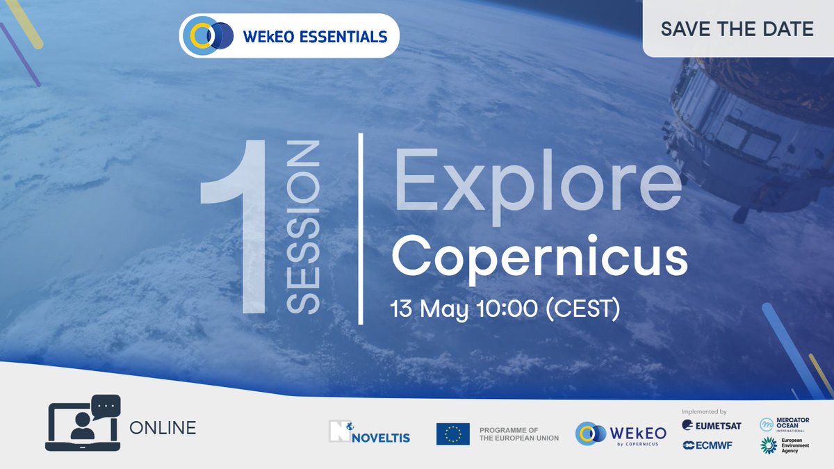 👉 Session 1 of our three-part webinar series for beginners is the perfect starting point for anyone looking to explore #EarthObservation data with confidence!

🛰️In this introductory session, you will learn how to navigate the WEkEO platform and understand the scope of