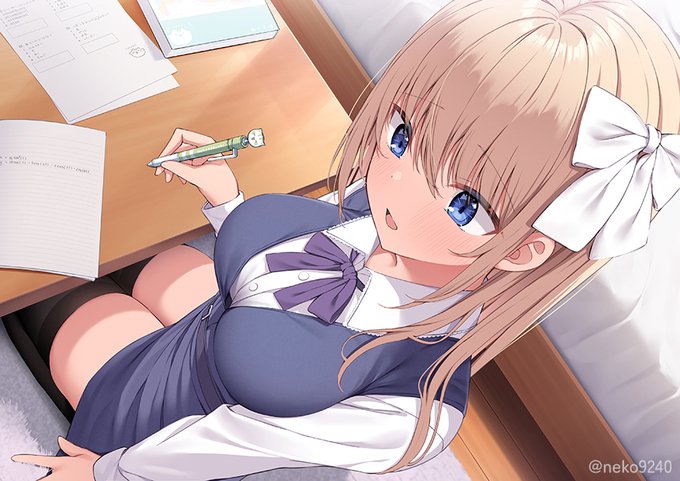 彼女がわざわざ部屋まで勉強を教えに来てくれたけど全く集中出来ない 