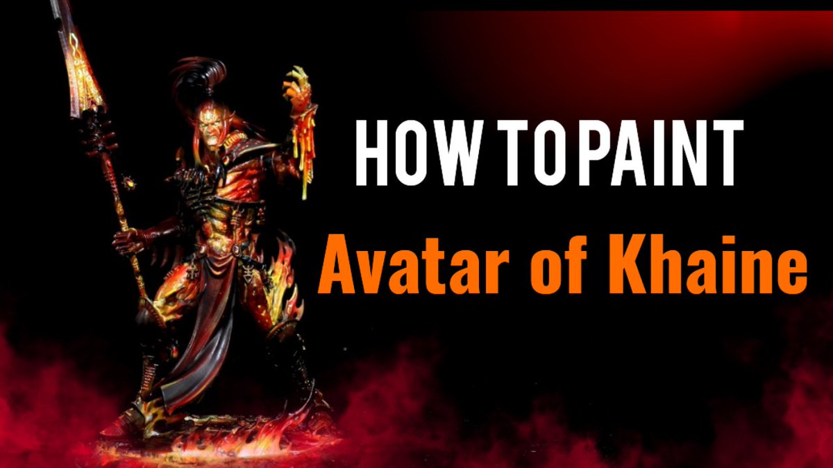 Next Airbrush Tutorial Avatar of Khaine, commission work! 

#warhammer40k #paintingminiatures #WarhammerCommunity #paintings