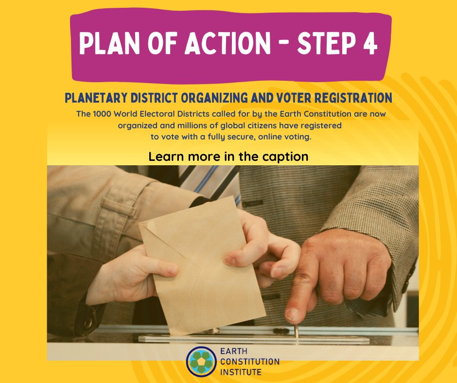 At this stage the Provisional World Parliament that is sponsoring the electoral drive will have planetary influence and will be ready to challenge the world to make it happen and complete the process by launching the First Operative Stage of the Earth Federation government.