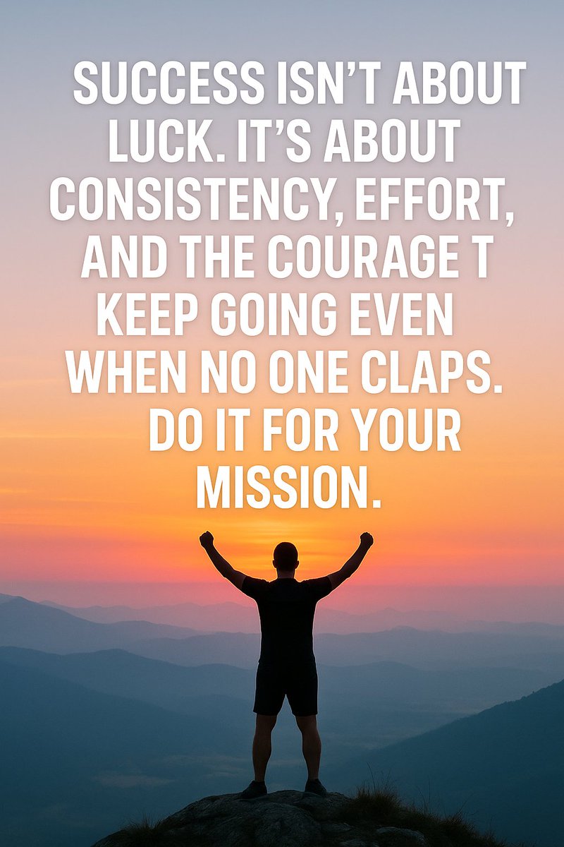 "Success isn’t about luck.
It’s about consistency, effort, and the courage to keep going even when no one claps.
Do it for your mission."
#MasudOnMission #NeverGiveUp #DisciplineWins #Motivation #SelfGrowth