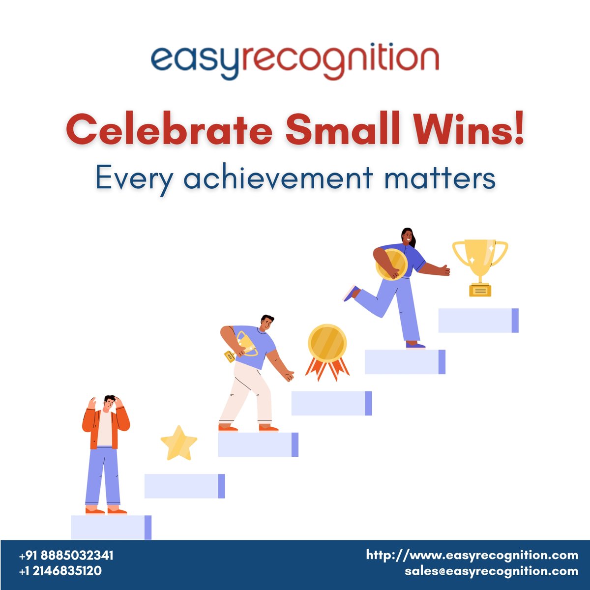 easyrnr's tweet photo. Small wins lead to big success—celebrate progress and keep the momentum going!

📞+91 8885032341 / +1 2146835120
https://t.co/EBNfdueTOB
sales@easyrecognition.com https://t.co/fd4GO51PRL