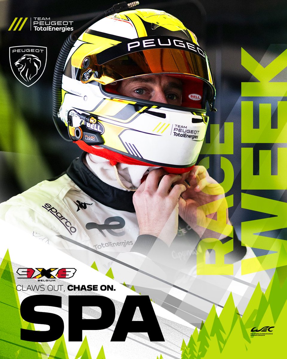 Peugeot Sport (@peugeotsport) on Twitter photo 🇧🇪 A week that kicks off with RACE WEEK AT SPA can only be a good one!
<a href="/TotalEnergiesRC/">TotalEnergies x Racing</a>
#PEUGEOT9X8 #WEC #6HSpa 🇧🇪 A week that kicks off with RACE WEEK AT SPA can only be a good one!
<a href="/TotalEnergiesRC/">TotalEnergies x Racing</a>
#PEUGEOT9X8 #WEC #6HSpa