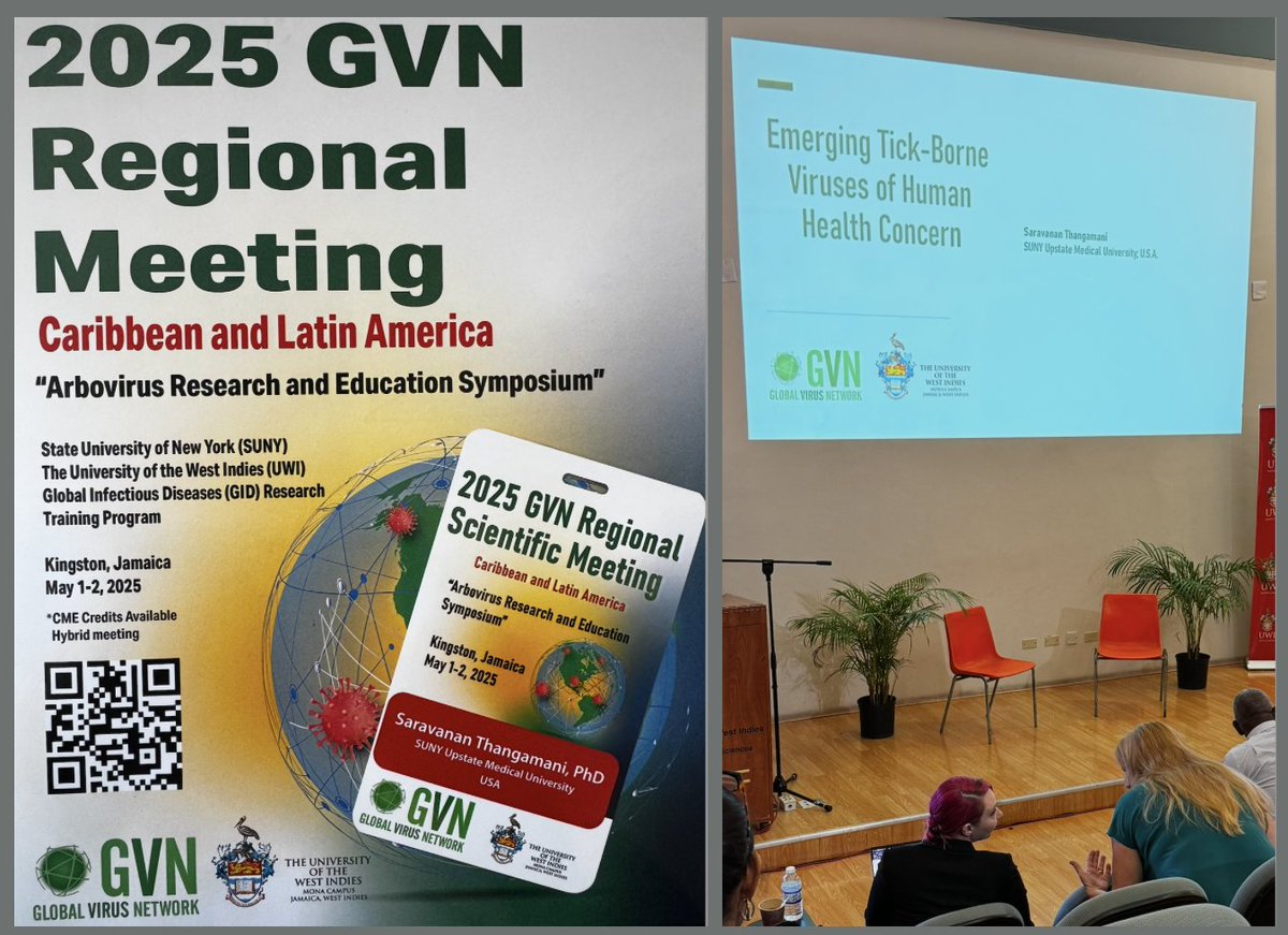 Last week, I presented our research on emerging tick-borne viruses at the <a href="/GlobalVirusNews/">Global Virus Network</a> meeting in Jamaica. It was a pleasure to meet collaborators and fellow arbovirologists &amp;  discuss the potential for long-term collaborations in the Caribbean and Latin America.
<a href="/ACAV_ASTMH/">ACAV</a>