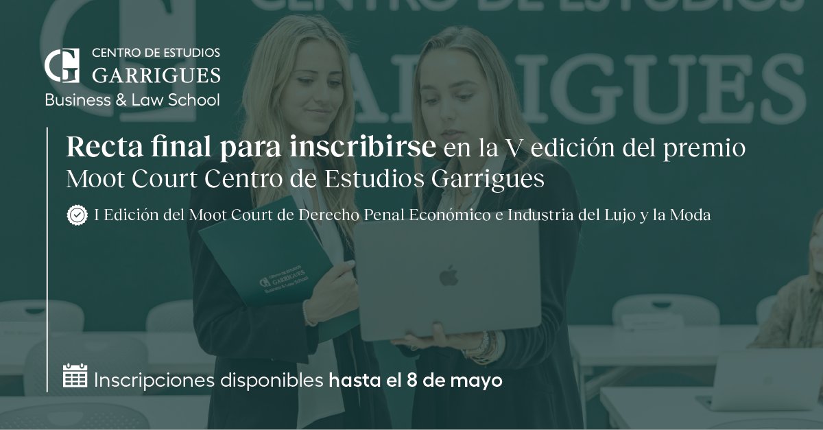 ¿Preparado para defender tu argumento frente a los mejores?

El Premio Moot Court vuelve con una nueva edición para retarte a demostrar tu talento jurídico.

 centrogarrigues.com/proceso-admisi…