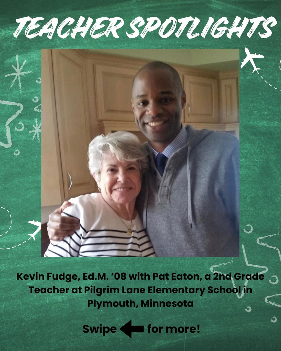 hgse_alumni's tweet image. HAPPY TEACHER APPRECIATION WEEK! To honor this special observance, throughout the week we are spotlighting educators who have made an impact on the lives of our alums. To kick us off, swipe ⬅️ to read about the special connection Kevin Fudge, Ed.M. &apos;08 has with Pat Eaton.
