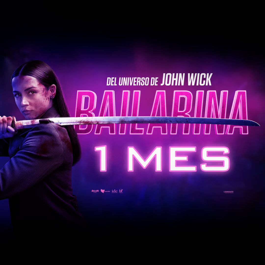 En un mes llegará Ana de Armas al cine con toda la acción de #Bailarina, del universo #JohnWick.... ¡Imperdible!