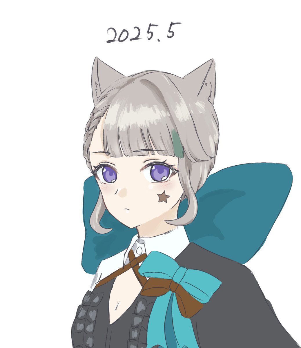 装飾だいぶ簡略化したけど、デジタル描き始めた時のリメイク！めちゃ成長した(自画自賛)