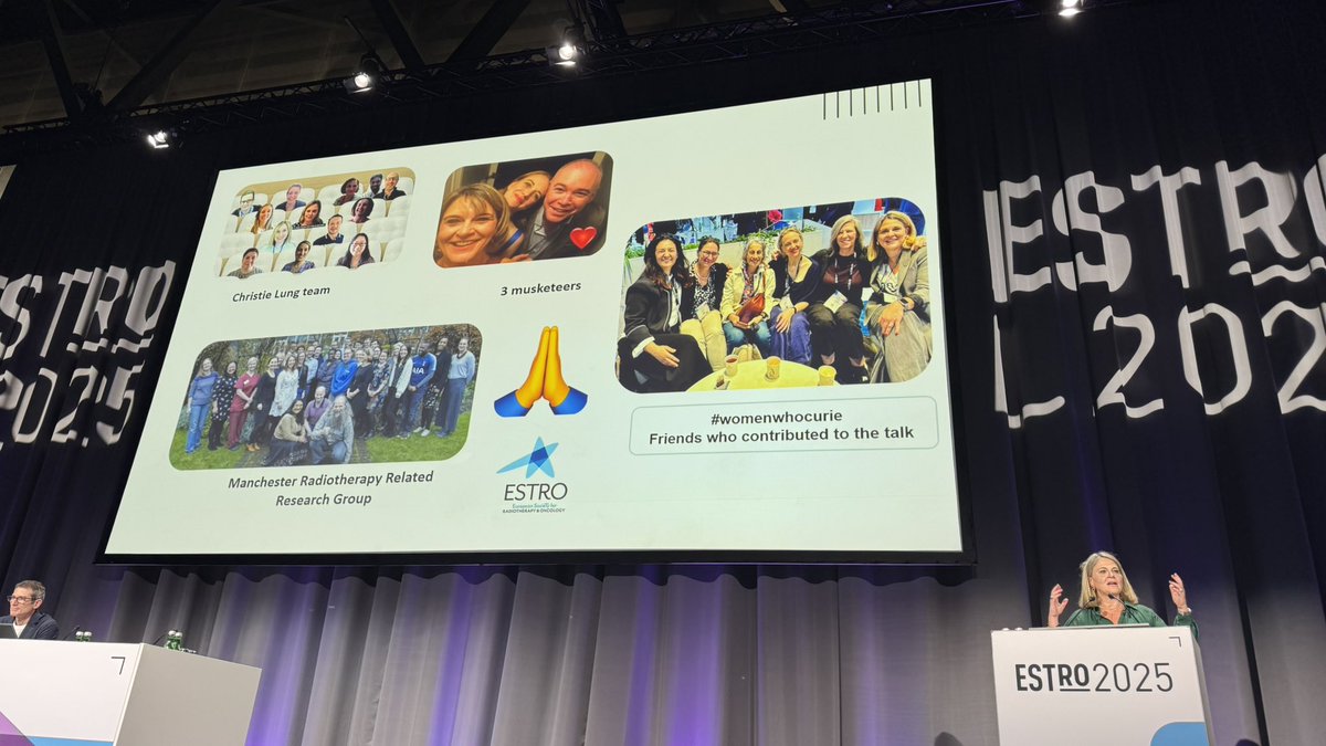 Gerry Hanna (@gerryhanna) on Twitter photo Huge congrats to my dear friend and colleague <a href="/finn_corinne/">Corinne Faivre-Finn</a> A highly deserved Breur Award and lecture at #ESTRO25
Corinne highlights the central importance of equality in the workplace and across #RadOnc
Thank-you for all your support, mentorship, but most of all friendship Huge congrats to my dear friend and colleague <a href="/finn_corinne/">Corinne Faivre-Finn</a> A highly deserved Breur Award and lecture at #ESTRO25
Corinne highlights the central importance of equality in the workplace and across #RadOnc
Thank-you for all your support, mentorship, but most of all friendship