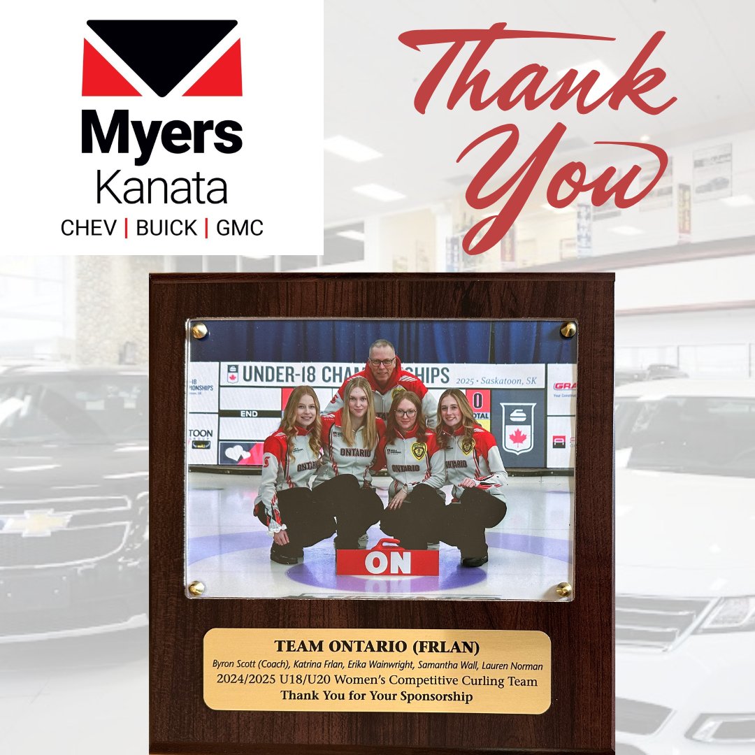 Team Frlan (@teamfrlan) on Twitter photo We stopped in at Myers Kanata Chev Buick Gmc to drop off a thank you plaque. Thank you for your Bronze sponsorship this season it was much appreciated! We look forward to partnering with you again next season!
@myerskanatagm <a href="/MyersAutoGroup/">Myers Automotive Group</a> We stopped in at Myers Kanata Chev Buick Gmc to drop off a thank you plaque. Thank you for your Bronze sponsorship this season it was much appreciated! We look forward to partnering with you again next season!
@myerskanatagm <a href="/MyersAutoGroup/">Myers Automotive Group</a>