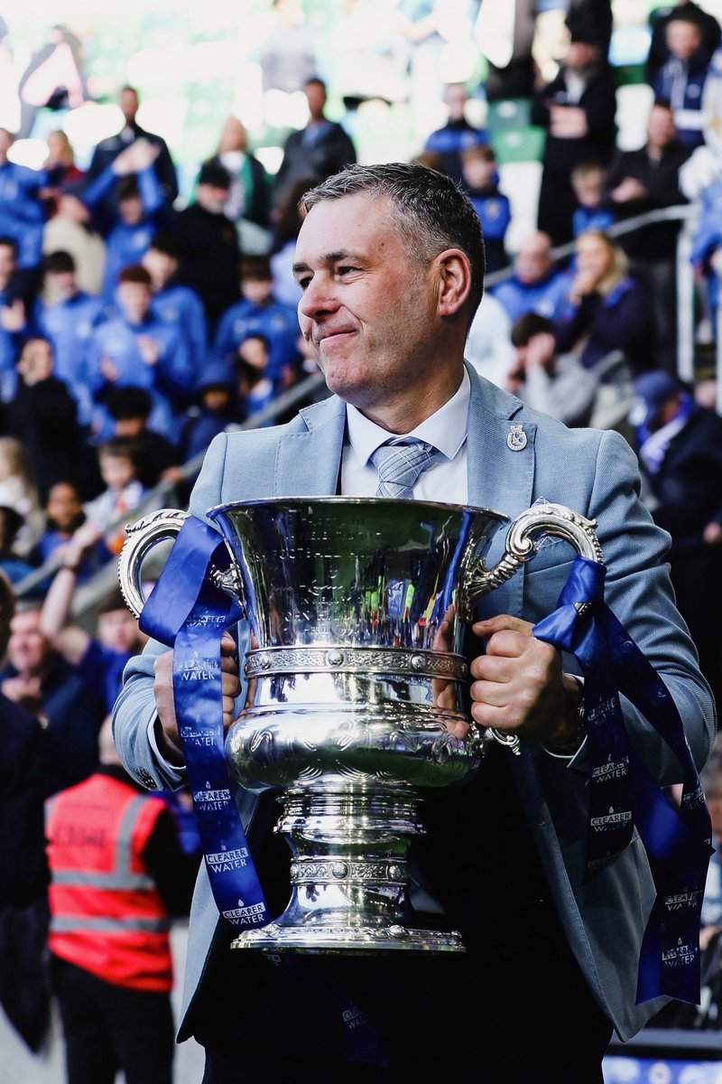 𝗠𝗥 𝗖𝗛𝗔𝗜𝗥𝗠𝗔𝗡 💙| What a moment for our Chairman, Keith Boyd, as he takes in the fact we have won the Irish Cup. 🏆

This man has been one tough cookie over the last few weeks after losing his father, suddenly, at the start of April. He’s had to stand up and keep going to
