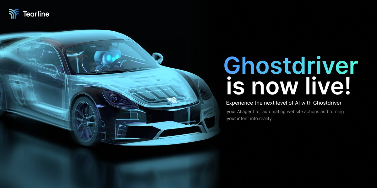 TearlineAI's tweet image. 🚀 Ghostdriver is now live!
Download it from our official site and experience what real AI automation feels like.
tearline.io/ghostdriver
Imagine driving a supercar — but you don’t touch the wheel. You just picture where to go, and the car obeys.
That invisible force is your