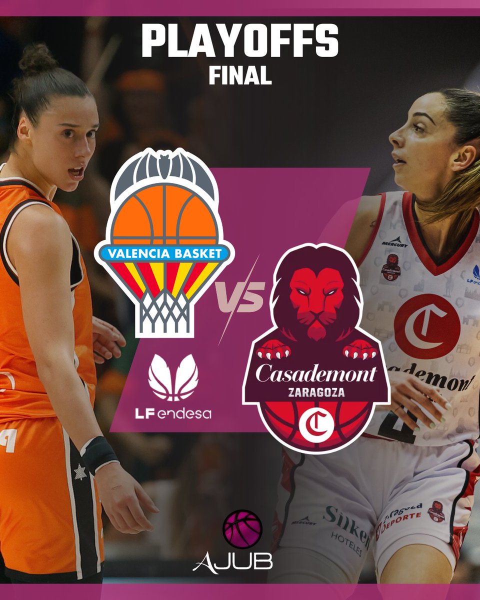 Estos son los equipos finalistas de los #Playoff de la #LFEndesa.

🟠⚪️ <a href="/valenciabasket/">Valencia Basket Club</a>  vs 🔴⚪️ <a href="/casademontBZ/">Casademont Zaragoza</a> 

Revancha de la final de Supercopa, el vencedor de 2 partidos se alzará con el título liguero.

Partidos: J8 20:45h | D11 21:00h | D18 16:00h